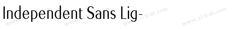 Independent Sans Lig字体转换